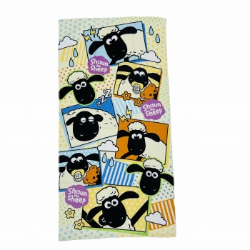 バスタオル　ひつじのショーン　フレークシール