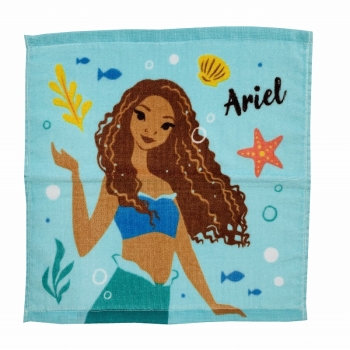 ウォッシュタオル　リトルマーメイド　ウッドカット