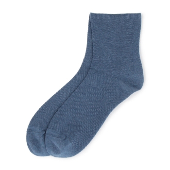 いつもの肌着　綿混　ゆったりゴム無し　鹿の子ショート丈ソックス