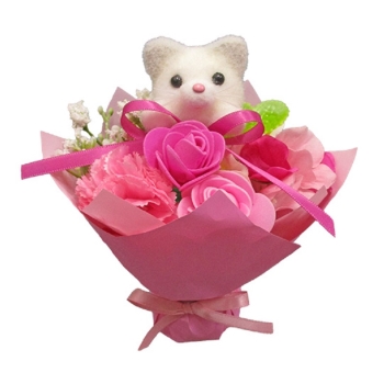 【在庫限り】アニマルスタンドブーケ　ネコ（造花）