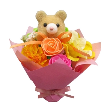 【在庫限り】アニマルスタンドブーケ　クマ（造花）