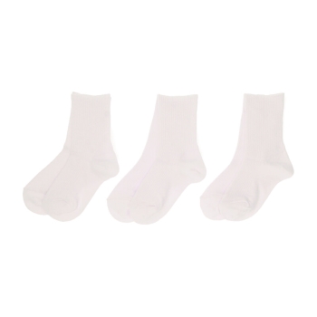 セブンプレミアムライフスタイル　３足組スクールソックスクルー丈