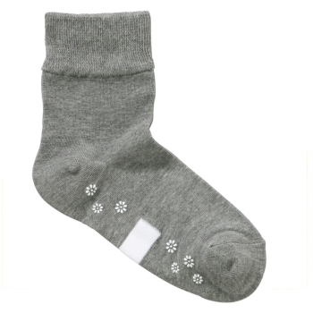 婦人履楽のびーる無地クルーソックス