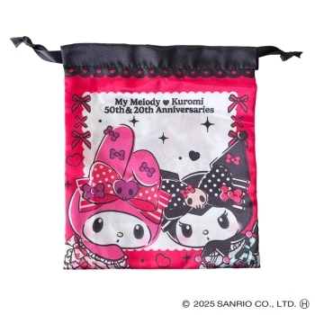 スモール・プラネット　リボン巾着　マイメロディ５０ｔｈクロミ２０ｔｈ　リボン