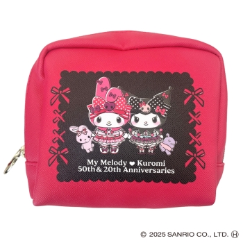 スモール・プラネット　合皮ポーチ　マイメロディ５０ｔｈクロミ２０ｔｈ　リボン
