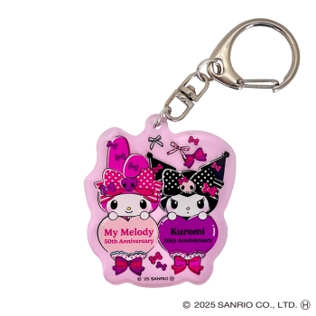 スモール・プラネット　アクリルキーホルダー　マイメロディ５０ｔｈクロミ２０ｔｈ　ハート