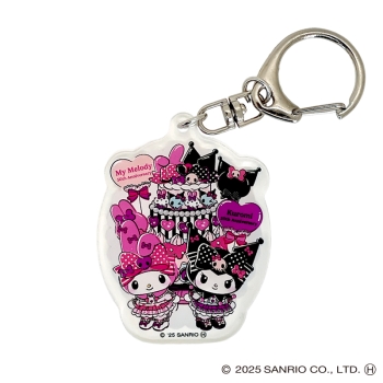 スモール・プラネット　アクリルキーホルダー　マイメロディ５０ｔｈクロミ２０ｔｈ　ケーキ