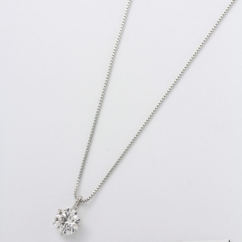プラチナダイヤ０．３ｃｔネックレス（鑑定書付)