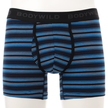 ＢＯＤＹＷＩＬＤ【カットソー】ボーダー柄　ベア天ボクサー（前あき）