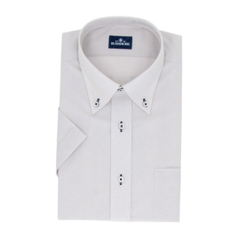 ＲＵＳＨ　ＭＯＲＥ　形態安定ドレスシャツ　半袖　ボタンダウン（レギュラーシルエット）