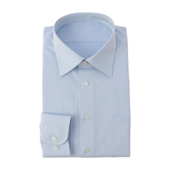 サスビズ　清潔マルチストレッチシャツ　青ワイド（レギュラーシルエット）