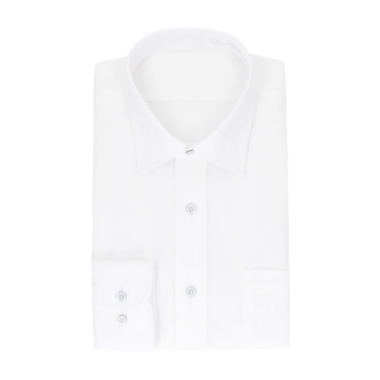 サスビズ　超形態安定シャツプラス　白ワイド（ゆったりシルエット）