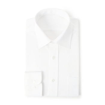 サスビズ　すごい楽チンドレスシャツ　白ワイド（レギュラーシルエット）