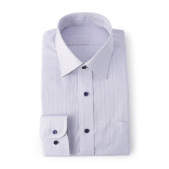 サスビズ　なめらかプレミアムシャツ　青ワイド（レギュラーシルエット）