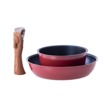 カインズ　取っ手が外せる軽量フライパン３点セット