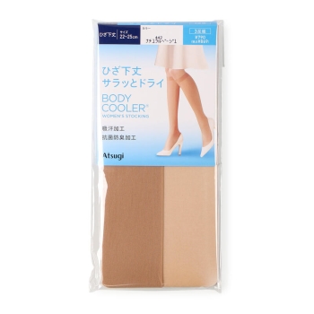ボディクーラー　ひざ下丈ショートストッキング　３足組