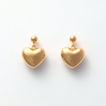 １８金ハート型スイングピアス