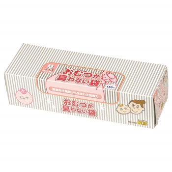 おむつが臭わない袋ＢＯＳ　ベビー用　Ｍ　１５０枚　ピンク