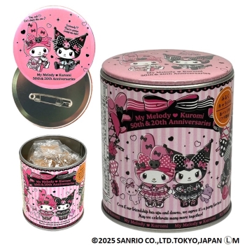 モック　キャラメルバッジ缶　マイメロ＆クロミ　１０粒