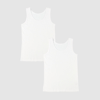 キッズ　綿混速乾２枚組タンクトップ