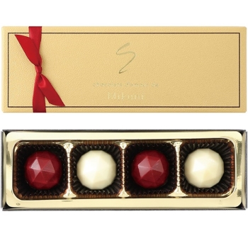 ショコラ・ダムール・ドゥ・ミクニ　フランス産ワインのショコラ　４個