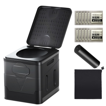 プラスチック製組み立て式トイレＳ　ブラック