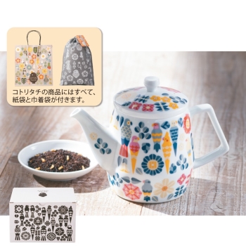 【母の日】コトリタチ　夏みかん紅茶と波佐見焼ティーポット