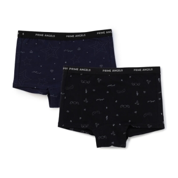 女児　羽根＆星柄ボクサー　２枚組