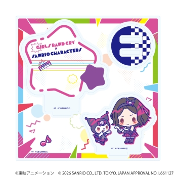 アクリルスタンドプレート「ガールズバンドクライ×サンリオキャラクターズ」04/海老塚 智×クロミ