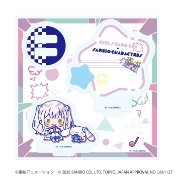 アクリルスタンドプレート「ガールズバンドクライ×サンリオキャラクターズ」09/アイ×シナモロール