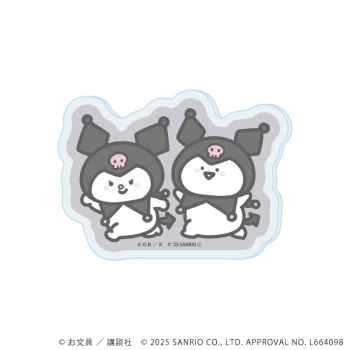 アクリルマグネット「お文具といっしょ×サンリオキャラクターズ」お文具さん×クロミ