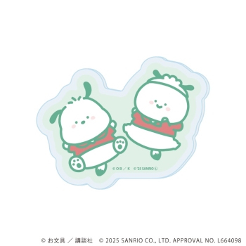 アクリルマグネット「お文具といっしょ×サンリオキャラクターズ」お文具さん×ポチャッコ