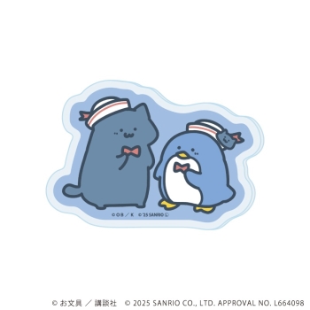 アクリルマグネット「お文具といっしょ×サンリオキャラクターズ」09/猫さん×タキシードサム