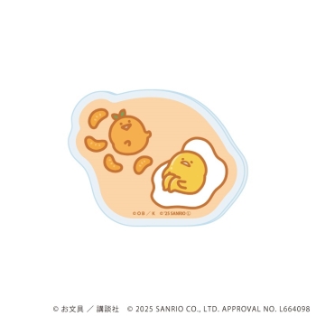 アクリルマグネット「お文具といっしょ×サンリオキャラクターズ」11/ゼリーさん×ぐでたま
