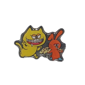 【ハニマルタウン】ピンバッジ（追いかけっこ）