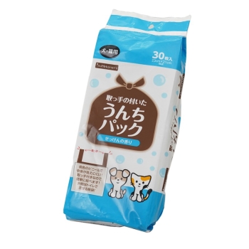 ペットライブラリー（株）　ｉｎｕｎｅｋｏｎｅｒｕ　取っ手の付いたうんちパック　３０枚