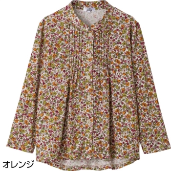 ワンタッチテープピンタックブラウス