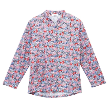 スナップ釦前開きＴシャツ