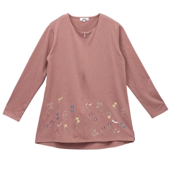 ロングファスナーチュニックＴシャツ