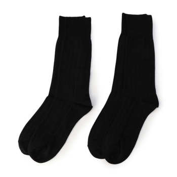 【シェルグレー２５－２７のみｃｍ】ボディクーラー×シーブリーズ　リブクルーソックス　２足組