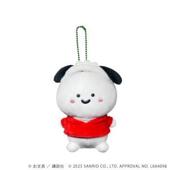 ボールチェーンぬいぐるみ「お文具といっしょ×サンリオキャラクターズ」05/お文具さん　ポチャッコ