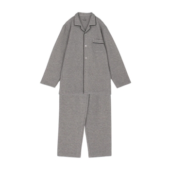 紳士　ボディヒーター　肌綿キルトボーダーシャツパジャマ／セブンプレミアムライフスタイル