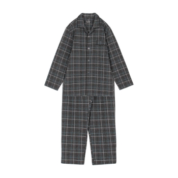 紳士　ボディヒーター　肌綿キルト格子シャツパジャマ／セブンプレミアムライフスタイル