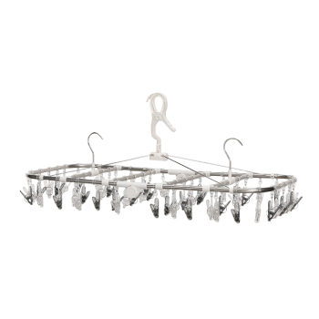 丈夫で壊れにくいステンレス角ハンガー　５２ピンチ