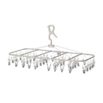 絡まりにくいピンチのアルミ角ハンガー　４２ピンチ