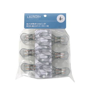 Wバネ竿ポリカピンチ　６個入