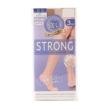 丈夫ひざ下丈ショートストッキング　３足組