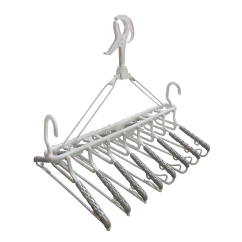 ＣＬ８連ハンガー　ホワイト＆グレー