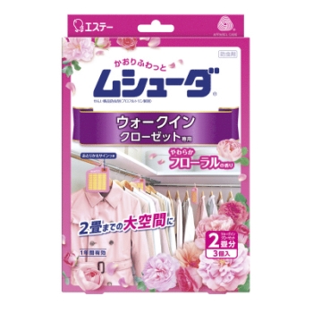 かおりムシューダ　１年間有効　ウォークインクローゼット専用　やわらかフローラルの香り