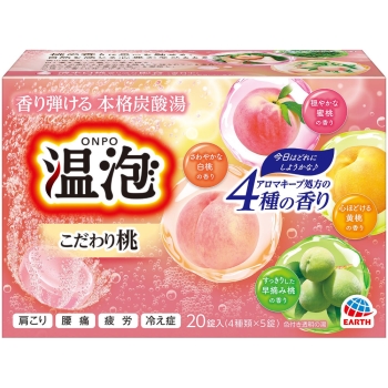 【医薬部外品】〇アース　温泡ＯＮＰＯこだわり桃炭酸湯２０錠入り
